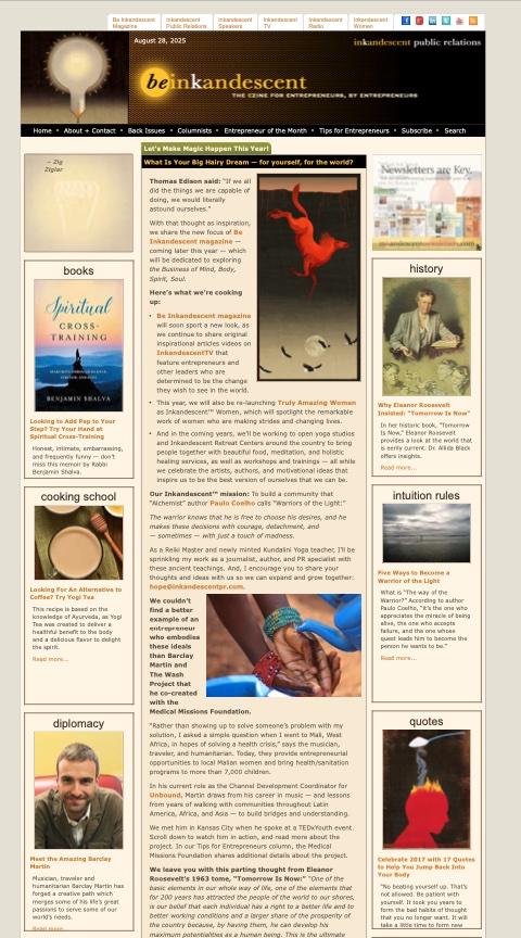 Inkandescent Magazine: For entrepreneurs, by entrepreneurs